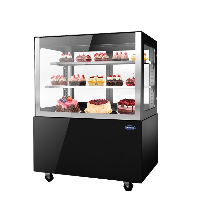 银都直角台式商用蛋糕柜冷藏展示柜烘培店西点保鲜柜风冷落地柜 直角后移门落地式1.8米(三门)WDG186F