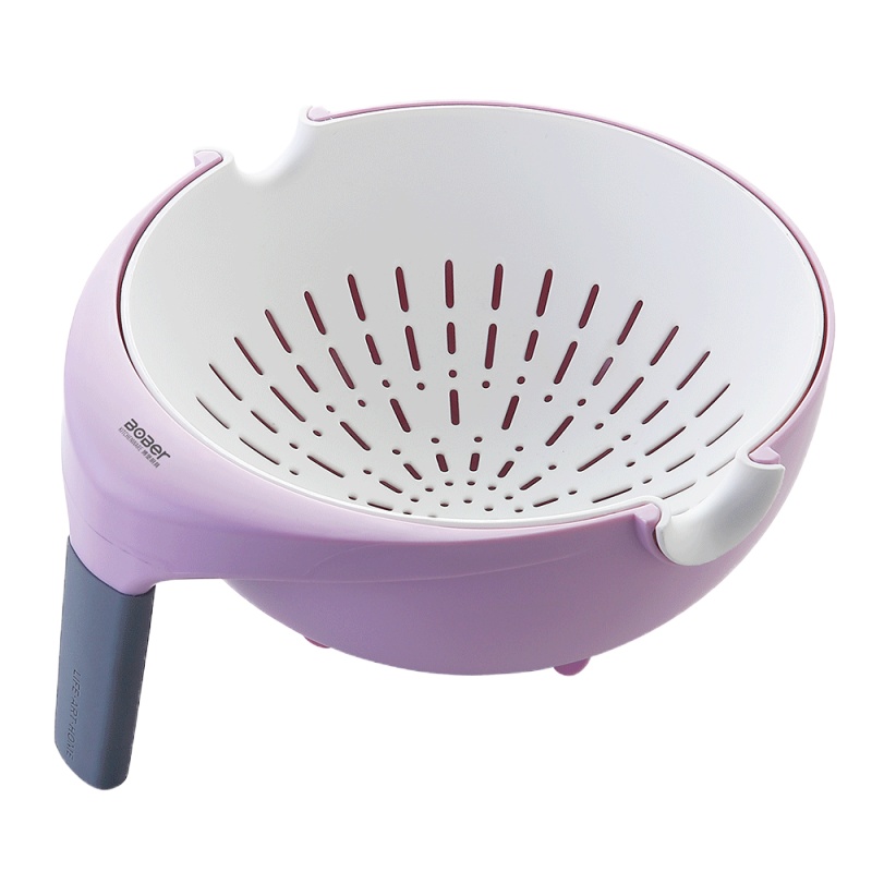 PY博堡 旋转多用沥水篮BBDY-S003B 选用PP材质结实耐用无毒无异味安全健康