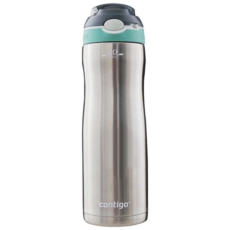 美国Contigo康迪克水杯不锈钢宝宝水壶男女学生水杯子运动锁扣吸管保温杯HBC-ASH046-蒂芙尼蓝杯盖 590ml