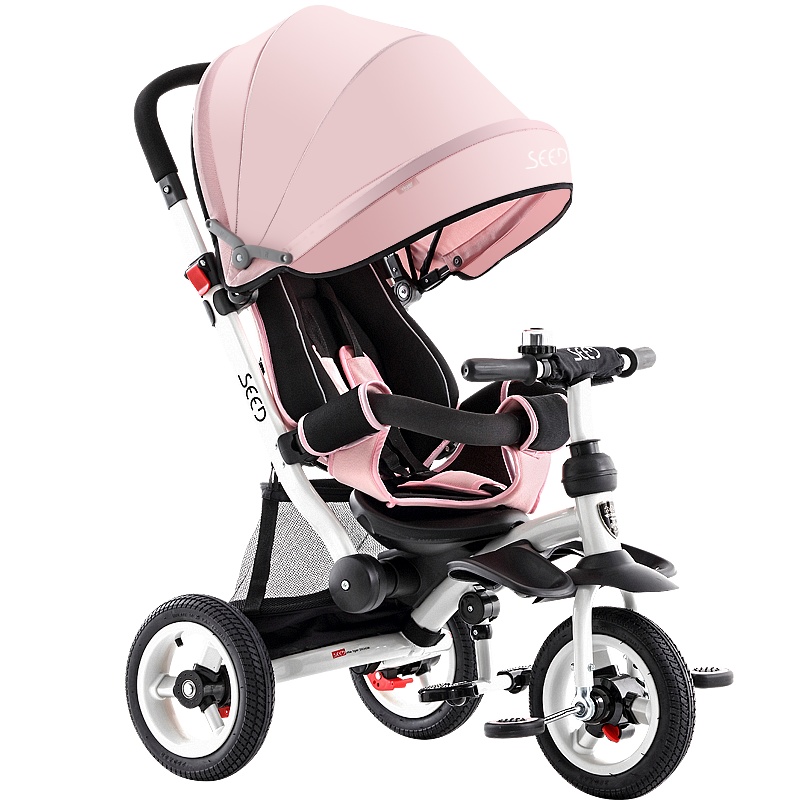 小虎子 可躺可坐宝宝手推车 多功能儿童三轮车童车婴儿推车 免充气脚踏车T350