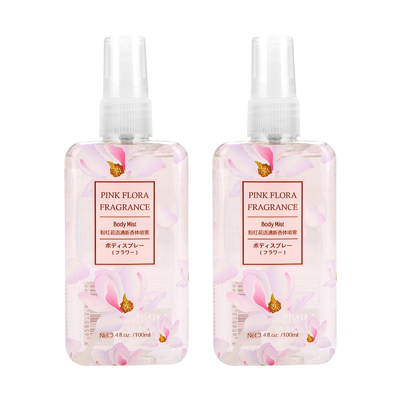 名创优品(miniso) 香体喷雾 女学生香水女士网红款香水清新淡香[粉红花语-2支装,100mL]