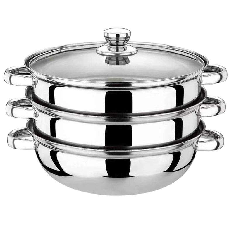 萃姿尔(TRESOR)天地六合汤蒸锅410优质不锈钢 26cm