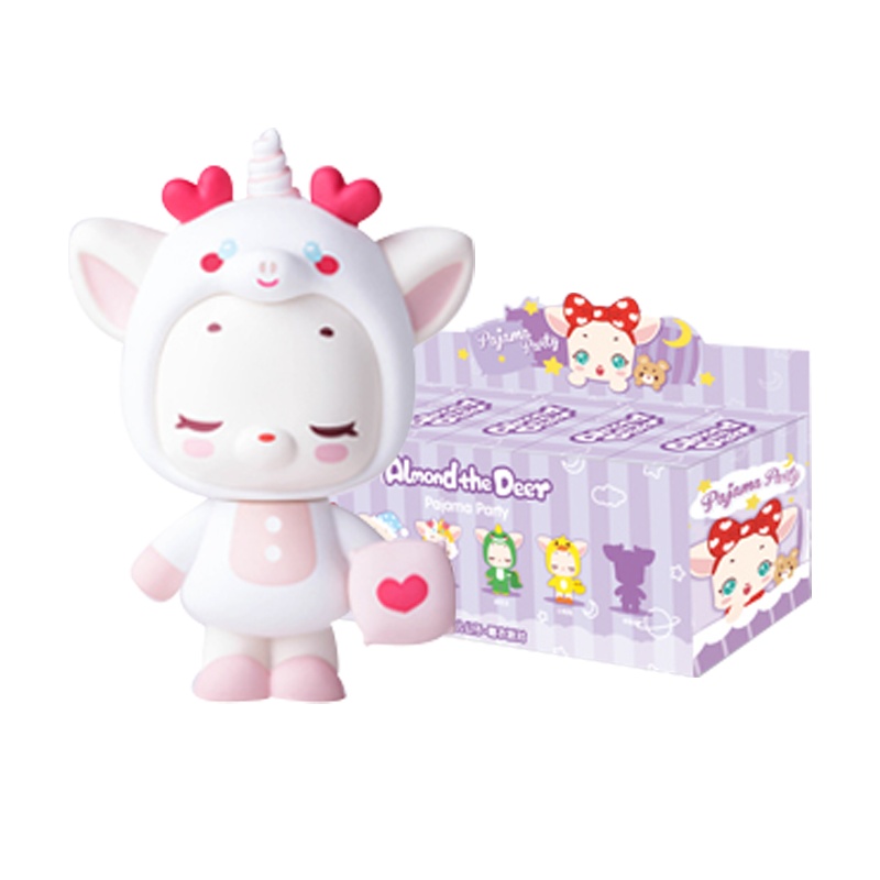 小鹿杏仁儿迷你公仔盲盒睡衣派对动漫周边阿狸摆件生日礼物女生