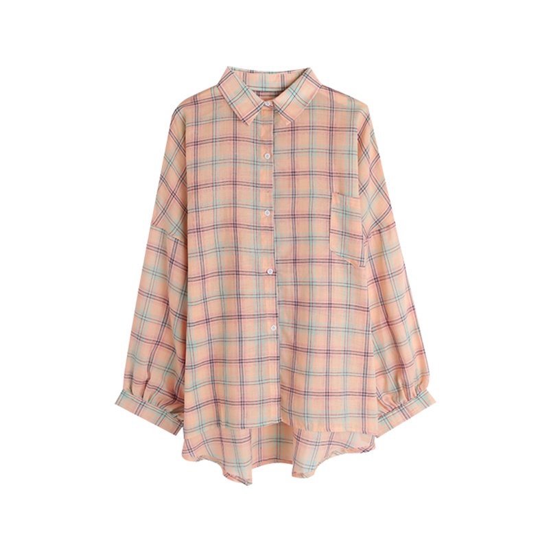 如熙早秋格子衬衫女士休闲百搭潮流长袖外套薄款