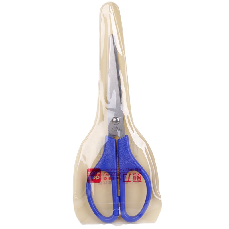得力 0603 办公剪刀手工剪刀剪纸剪刀 学生剪刀 3个装