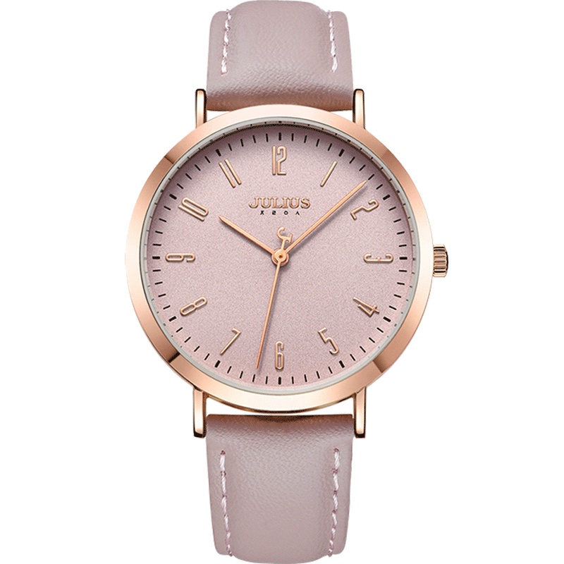 聚利时正品韩风大表盘简约潮流皮带石英学生手表女表男表JA-1017