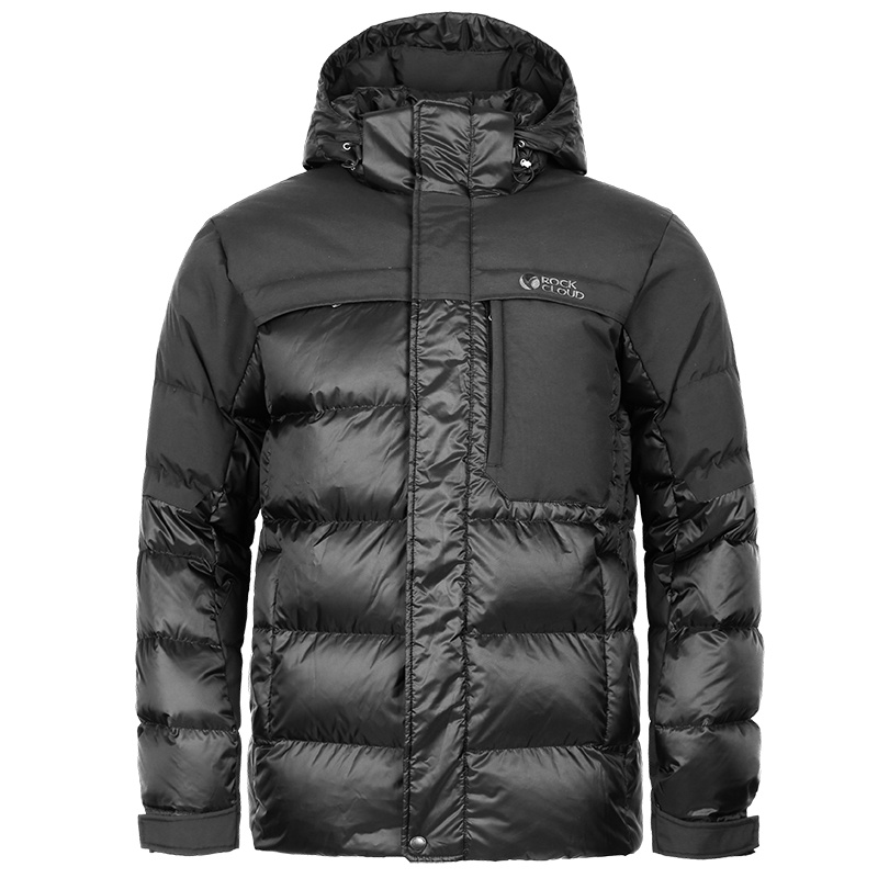 岩云/RockCloud 男式秋冬户外保暖650蓬灰鸭绒滑雪羽绒服