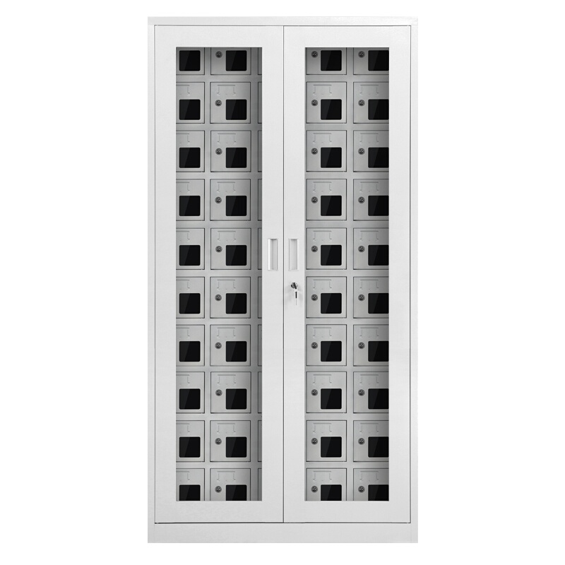 苏美特手机充电柜存放柜对讲机柜工厂医院学校手机存放收纳柜50门(带充电)