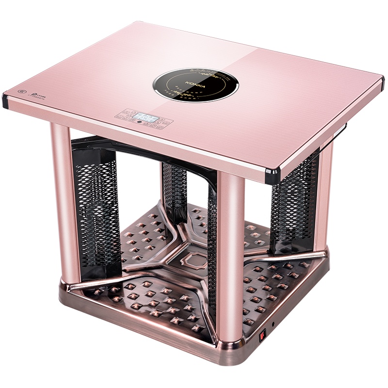 康佳(KONKA) KNF-802H植绒 电暖方桌 取暖桌电暖炉家用烤火桌子带电陶炉 80*80cm