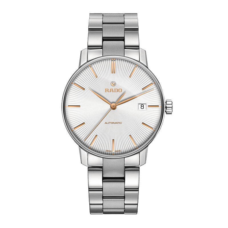 雷达(RADO)瑞士手表 晶璨系列自动机械男表38mm R22860023 白盘钢带