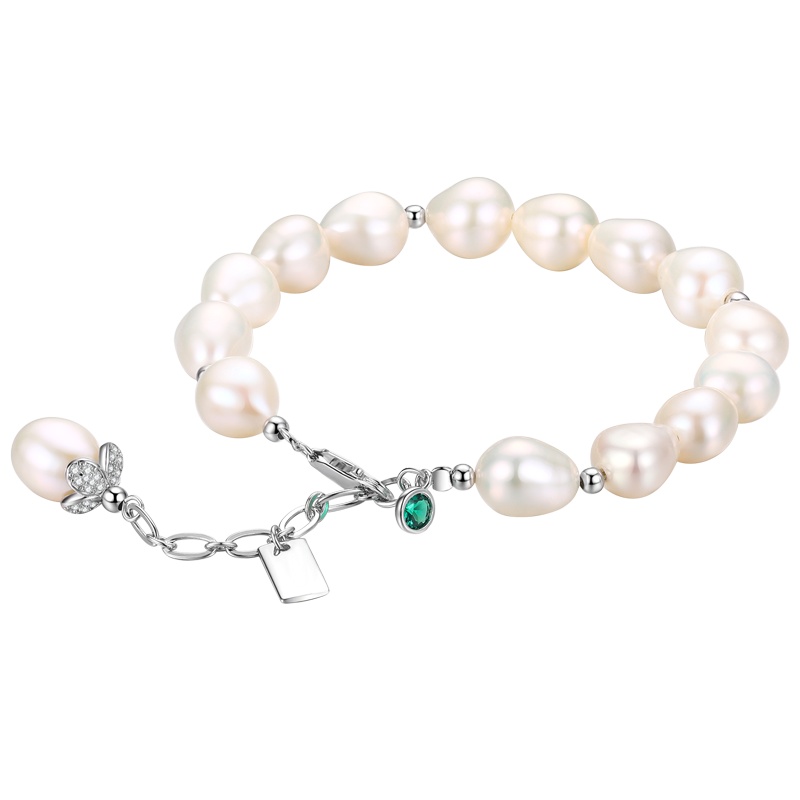 【顺丰发出】佰色传情BRIR珍珠简约气质纯银手链手环ins小众设计韩版