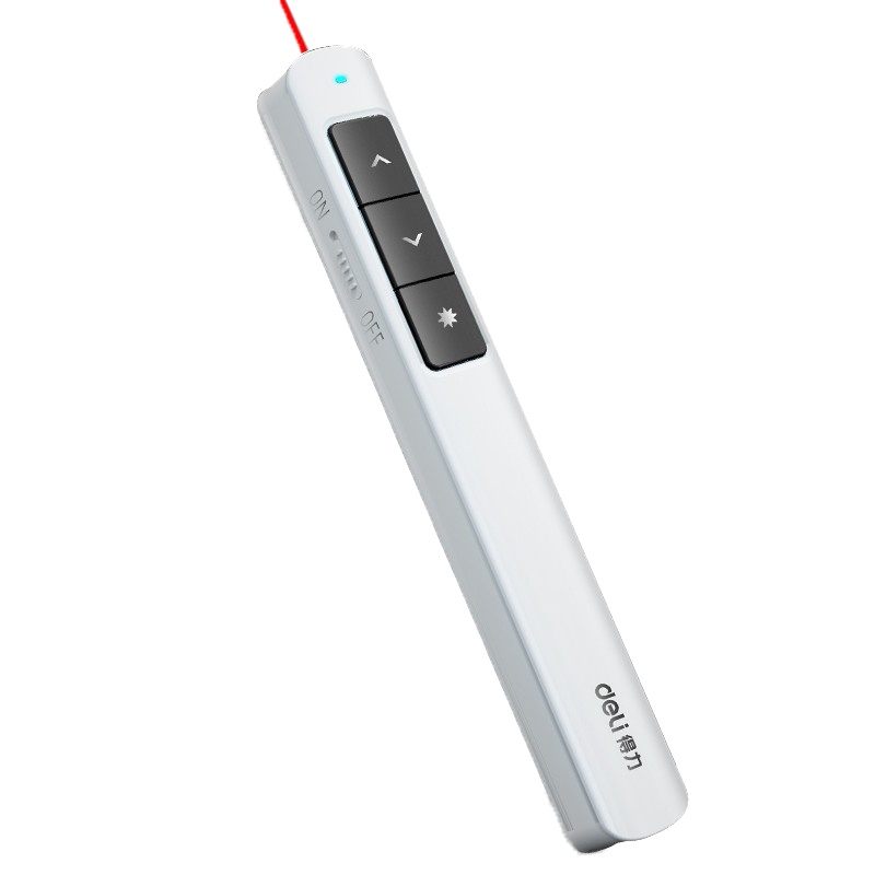 得力(deli)2808翻页笔 灰色 红光激光笔 PPT投影仪翻页笔 会议无线演示笔 教学笔 指示笔