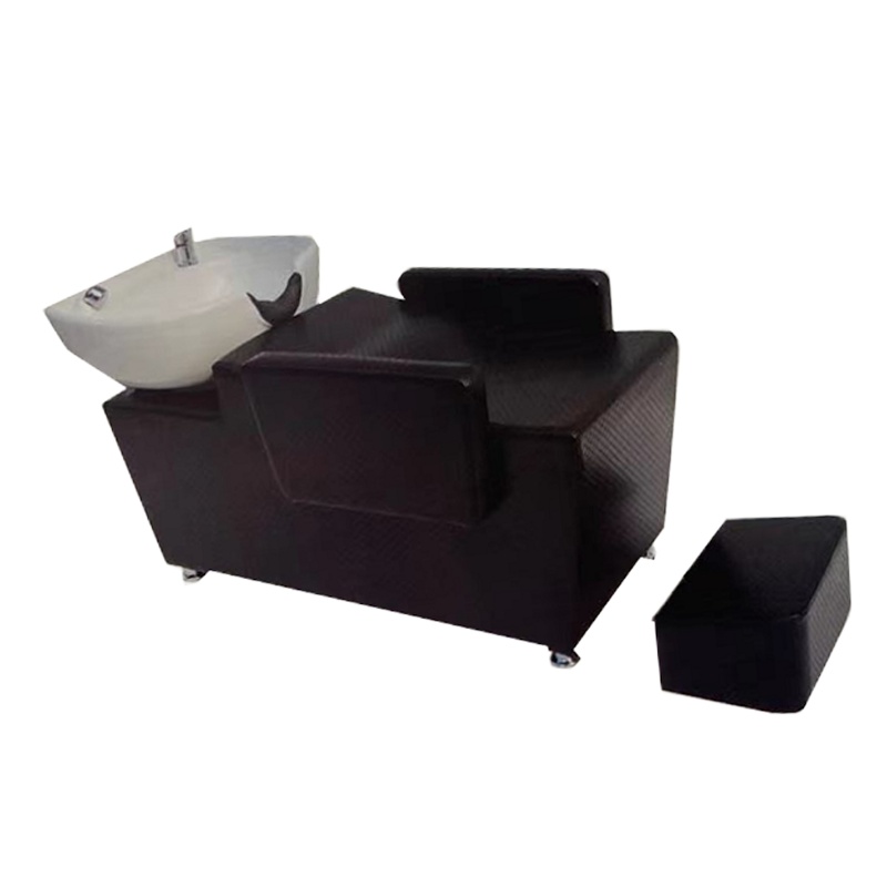 DP 英卓 洗头床 黑色超纤皮 336