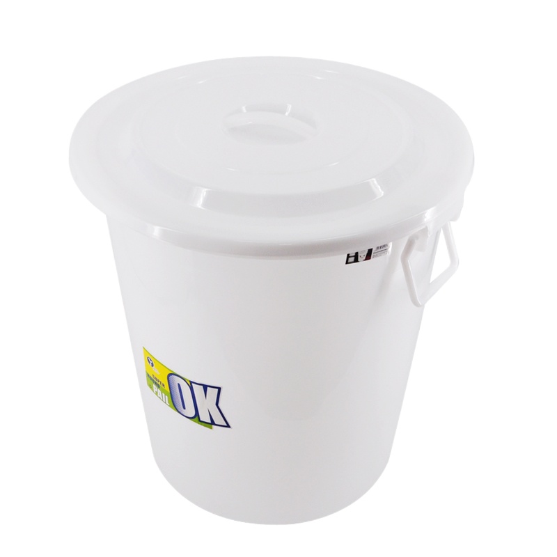 大号加厚带盖水桶 工业专用大桶 小区物业写字楼大号垃圾桶 圆形塑料垃圾桶 带盖40L