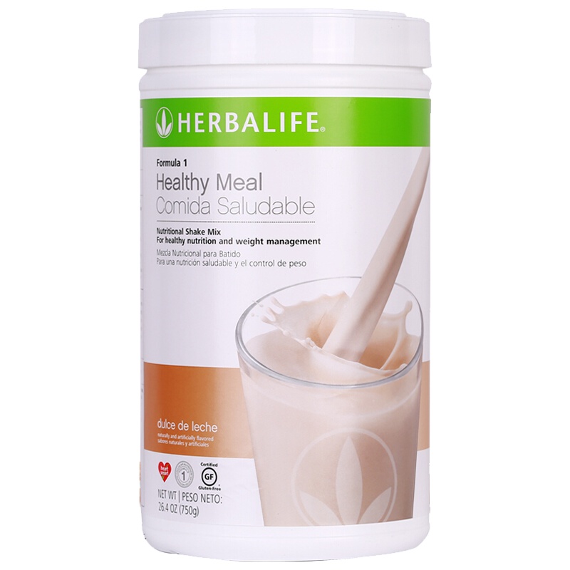 美国康宝莱(herbalife)奶昔减肥代餐粉750g/罐装 美版非港版膳食营养补充剂饱腹减重牛奶焦糖味 预售1周后发