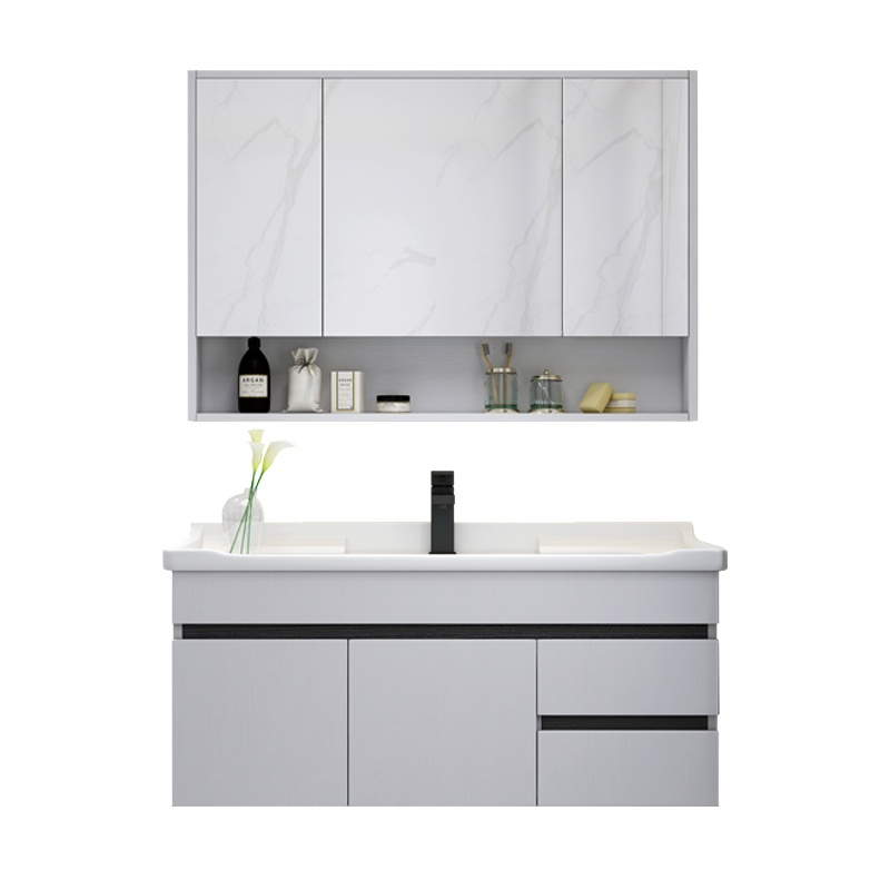 落地浴室柜组合古达免漆洗脸洗手盆洗漱台卫生间面盆智能镜柜