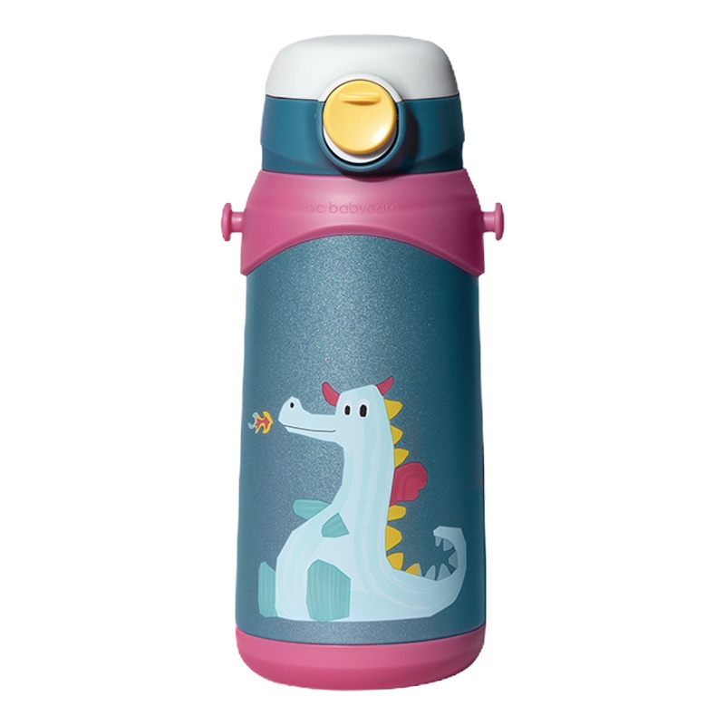 babycare儿童保温杯316 保温杯 保温用品 婴儿宝宝学饮杯带吸管水杯防摔幼儿园水壶 希波利龙