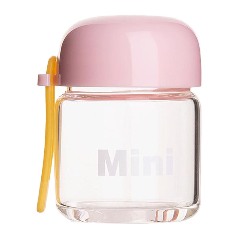 小巧可爱玻璃杯韩版便携迷你水杯女学生创意随手杯小号杯子150ml 封后 粉色