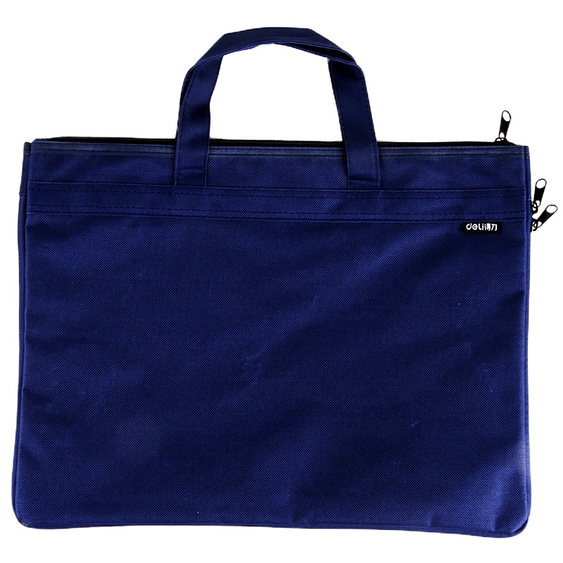 得力(deli) 5500手提拉链袋 (黑色)(蓝色)单只装 颜色随机