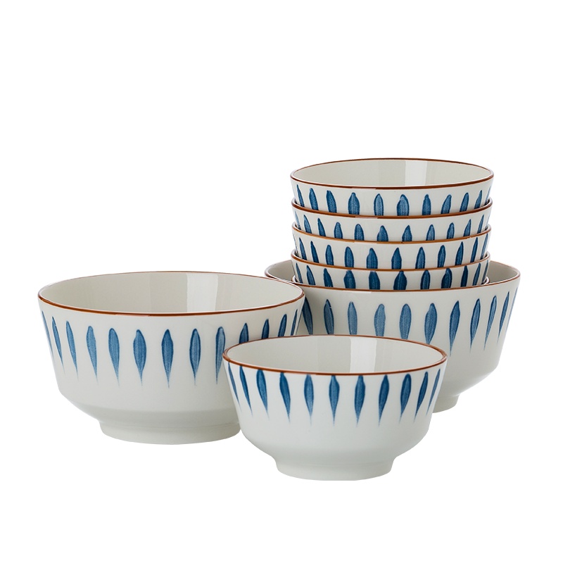 超红陶瓷碗家用米饭碗景德镇瓷器陶瓷高档精品餐具碗勺套装