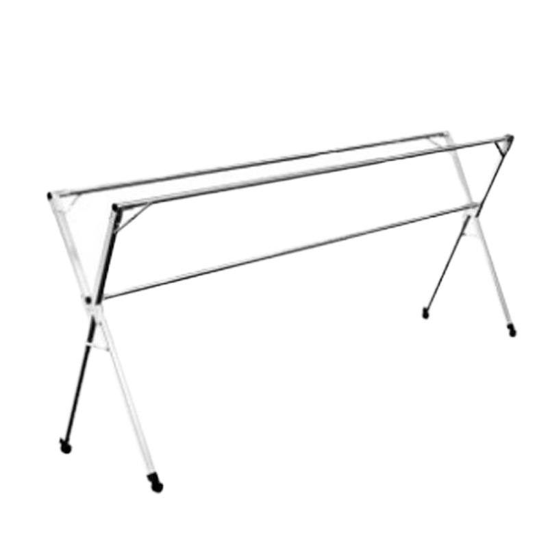 晾衣架 不锈钢晾衣架落地折叠1.6米不锈钢双杆 可伸缩
