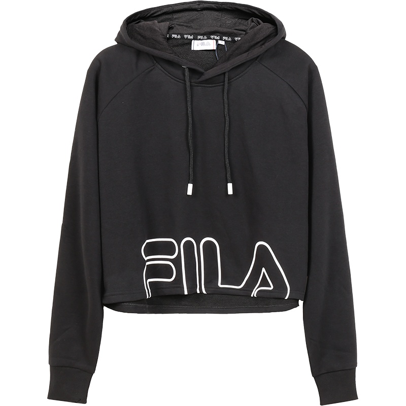 FILA 斐乐 女士 棉质短款连帽长袖卫衣运动衫 683171