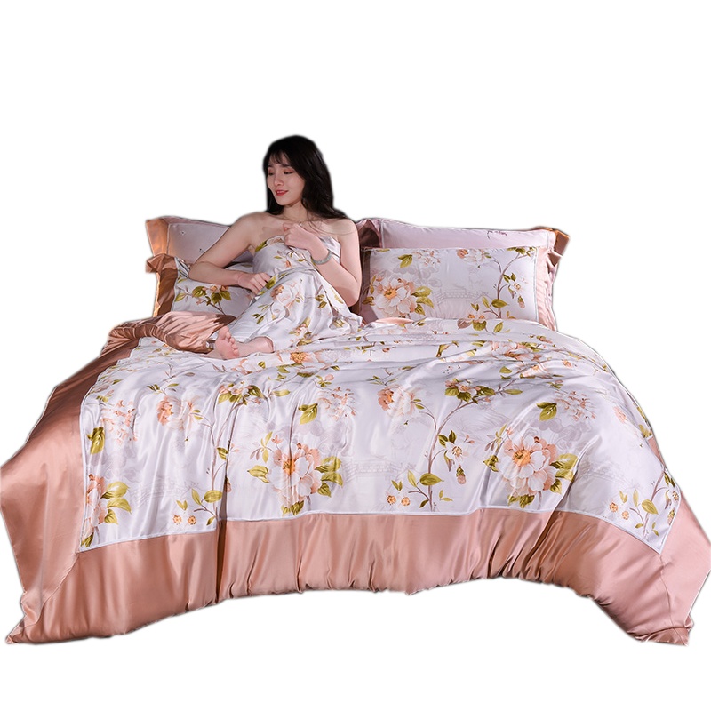 吉岳Giyou新款四件套 活性印花水洗真丝精品床上四件套