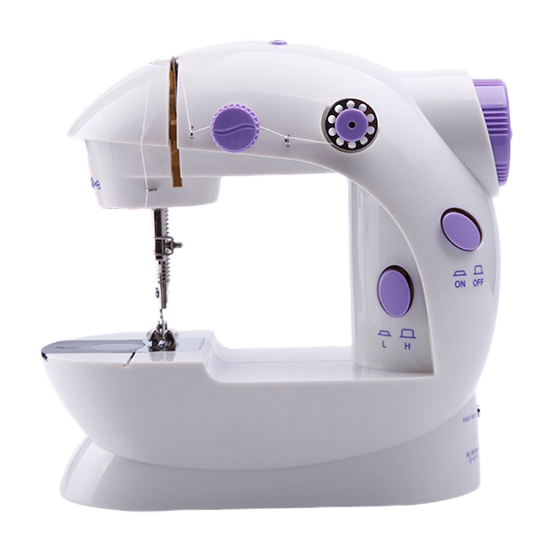 封后电动简便吃厚缝纫机手动全自动逢纫机家用家居家庭夜灯小型缝衣机 202带灯10礼包