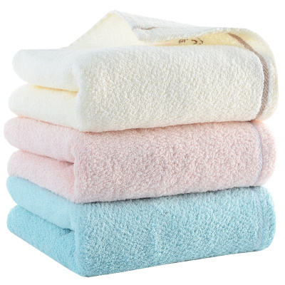 亚光(LOFTEX)毛巾家纺纯棉素色柔软吸水绣花青梅面巾 3条装 85g/条 混色 34*72cm 686702