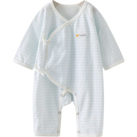 童泰(TONGTAI)2021年四季款0-6月新生婴儿男女宝宝衣服纯棉偏开连体衣系带蝴蝶衣儿童家居服连体衣