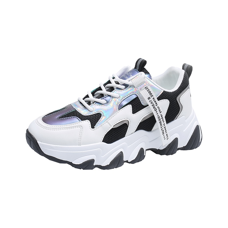 La Chessiers老爹鞋女春秋新款ins潮百搭时尚透气运动鞋厚底休闲鞋女鞋潮鞋