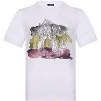 Z Zegna 杰尼亚 男士人物印花图案棉质圆领短袖T恤 VS372 ZZ630C