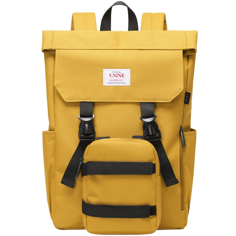 第九城（V.NINE） 双肩包男14英寸电脑背包防泼水大中学生校园书包
