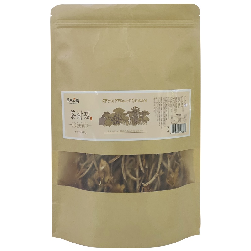 黑土小镇茶树菇 180g袋装特产不开伞盖嫩柄脆菌菇干货新鲜食用菌土特产 煲汤佳品山珍干货食用菌