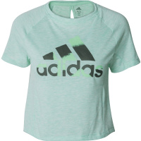 ADIDAS阿迪达斯 2019新款 女子logo印花休闲T恤 圆领透气短款短袖 DU3469