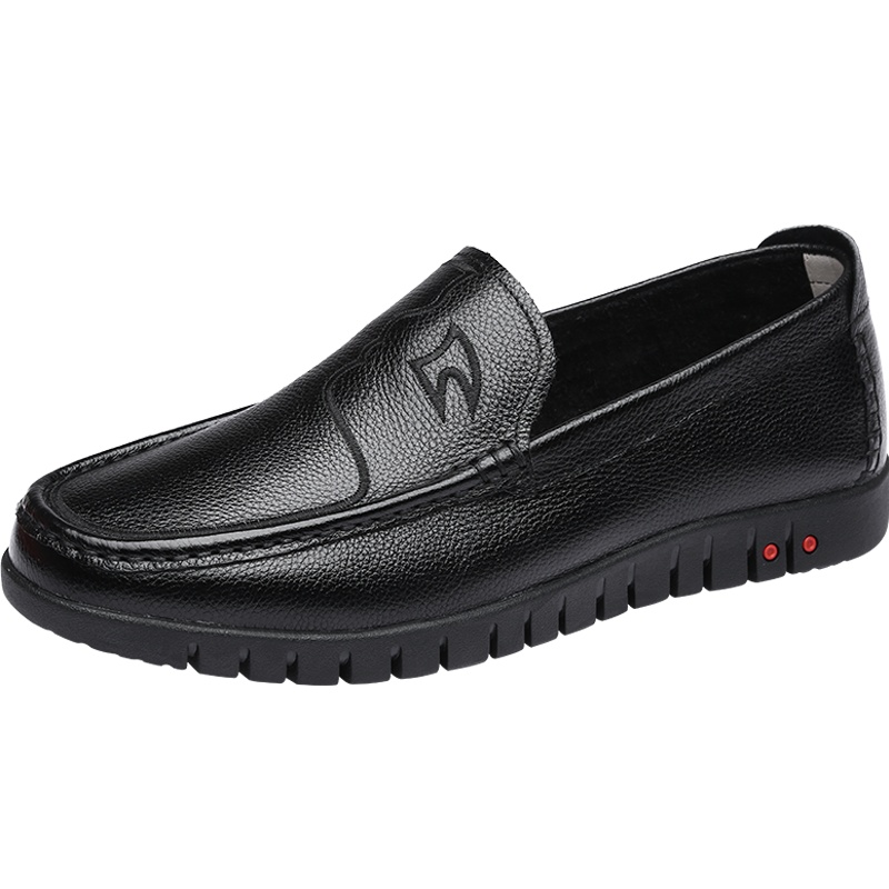 红蜻蜓男鞋官方正品商务休闲皮鞋男士真皮休闲鞋舒适软底驾车单鞋