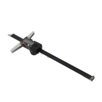 哈量连环 电子数字数显 深度游标卡尺 0-200_0.01mm 测量孔深 台阶卡尺 塑料壳 耐腐蚀卡尺 手动测量