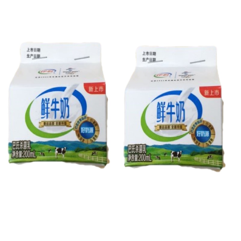 伊利屋顶包鲜牛奶200ml