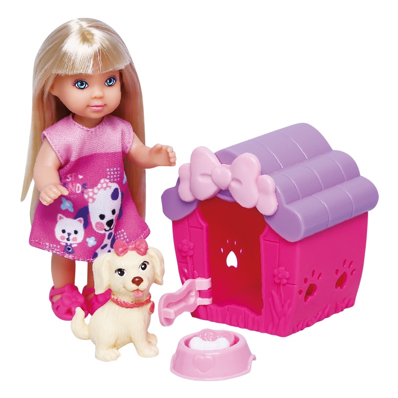 安丽莉美发娃娃小凯莉宠物玩具洋娃娃小号玩具萌宠狗狗(88005安琦琦小狗屋)