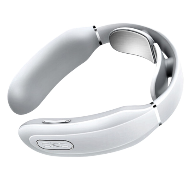 SKG 颈椎按摩器 时尚颈椎按摩仪 肩颈按摩器 颈椎经络电脉冲护颈仪 K3浅灰色