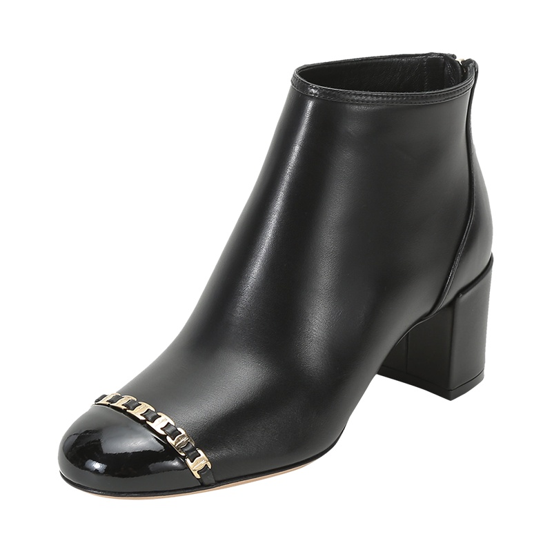 Salvatore Ferragamo 菲拉格慕 女士牛皮VARA高跟靴子短靴0704006