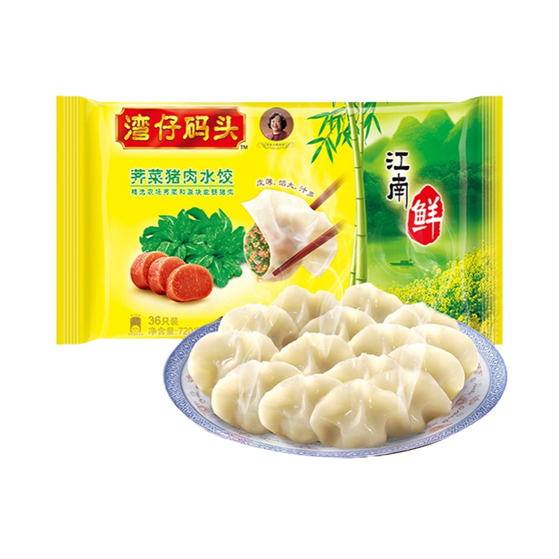 湾仔码头 荠菜猪肉水饺 720g