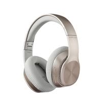Edifier/漫步者 W820BT头戴式蓝牙无线耳机折叠运动跑步游戏音乐3.5mm插孔有线 金色