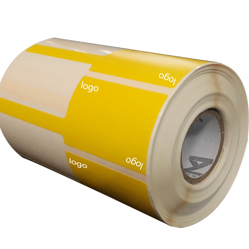 开仰(KAIYANG)P-50-Y-TT不干胶标签纸/打印F型尾纤标签45mm*30mm+50mm/500片/卷 黄底