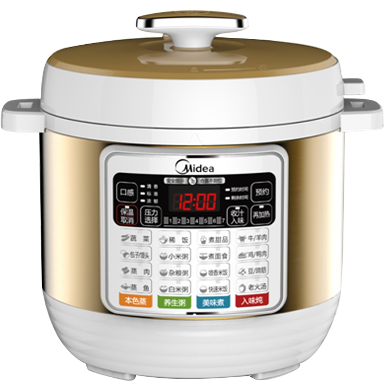 Midea/美的 PCS8001电压力锅8L升大容量智能预约高压锅