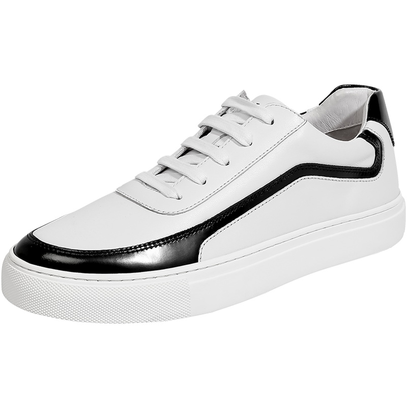 GOLF男鞋板鞋男春季拼色日常韩版潮流鞋子时尚百搭低帮真皮休闲鞋