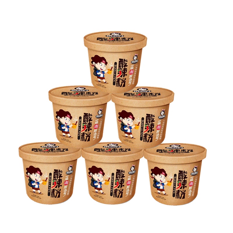 重庆酸辣粉6桶装整箱装速食网红泡面桶装方便面