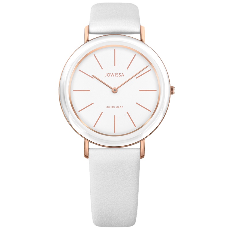 左薇莎(Jowissa)瑞士原装进口手表奥托系列女士时尚极简风格超薄大表盘石英防水腕表 J4.366L