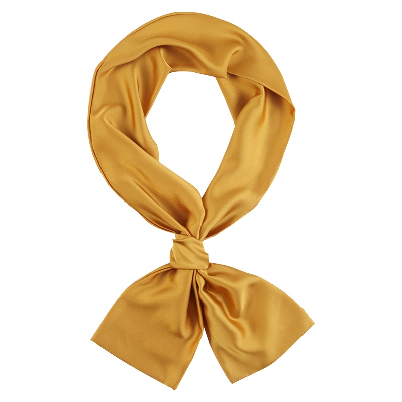 上海故事春秋新款韩版百搭细窄长条小丝巾女士装饰头巾领巾纯色长飘带