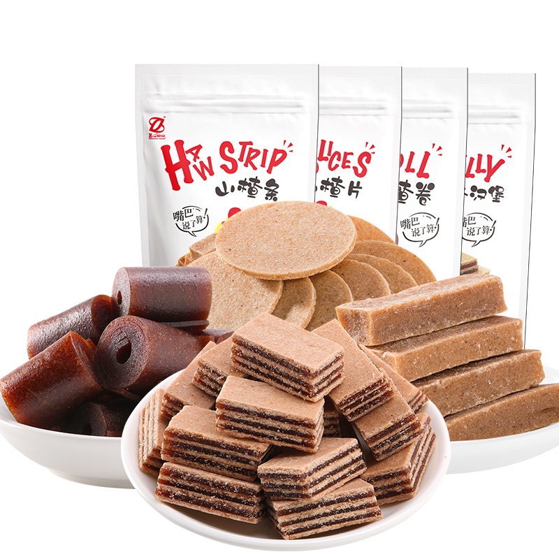 [真心 山楂条120g*2袋]山楂片山楂卷山楂汉堡休闲零食蜜饯小吃果脯休闲食品袋装S